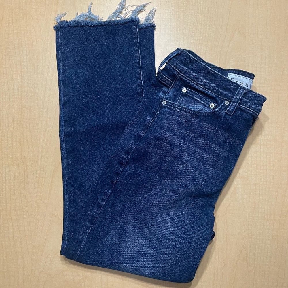 Frank and Eileen Dark Wash Raw Hem Cork Jeans Size 30 - Picture 9 of 12